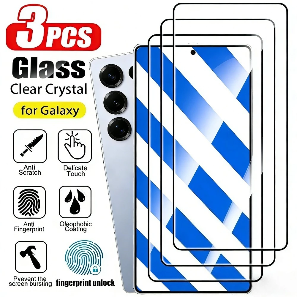 3Pcs Full Cover Tempered Glass for Samsung Galaxy S26 S25 S24 Ultra S23+ S22+ S21+ S20+ S26 S25 Edge Anti Drop Screen Protector
3Pcs Full Cover Tempered Glass for Samsung Galaxy S26 S25 S24 Ultra S23+ S22+ S21+ S20+ S26 S25 Edge Anti Drop Screen Protector