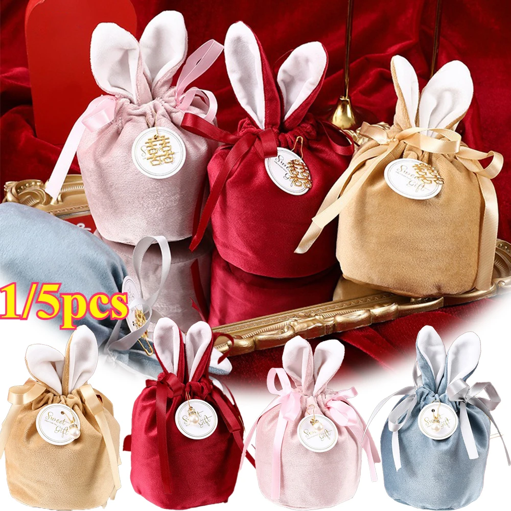 1/5pcs New Wedding Velvet Wedding Party Candy Bags Rabbit Ears Gift Bag Creative Wedding Candy Box Festive Handheld Cloth Bag
1/5pcs New Wedding Velvet Wedding Party Candy Bags Rabbit Ears Gift Bag Creative Wedding Candy Box Festive Handheld Cloth Bag