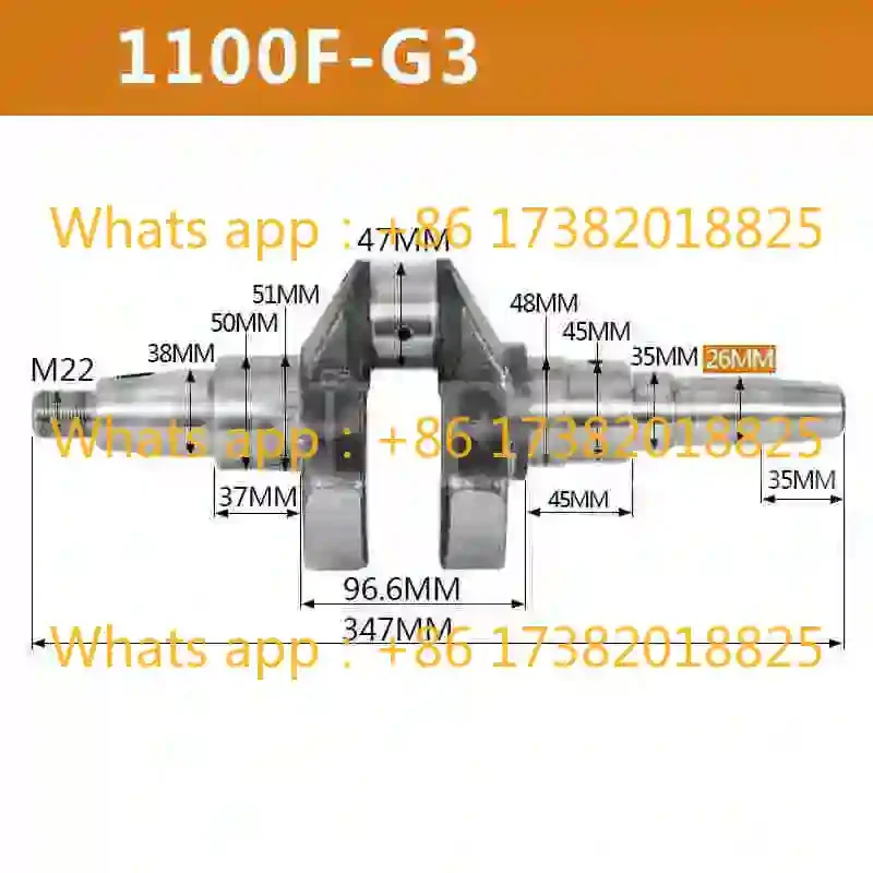 Air-cooled Generator Accessories 198F 1100F Crankshaft 10KW 12KW Taper
Air-cooled Generator Accessories 198F 1100F Crankshaft 10KW 12KW Taper