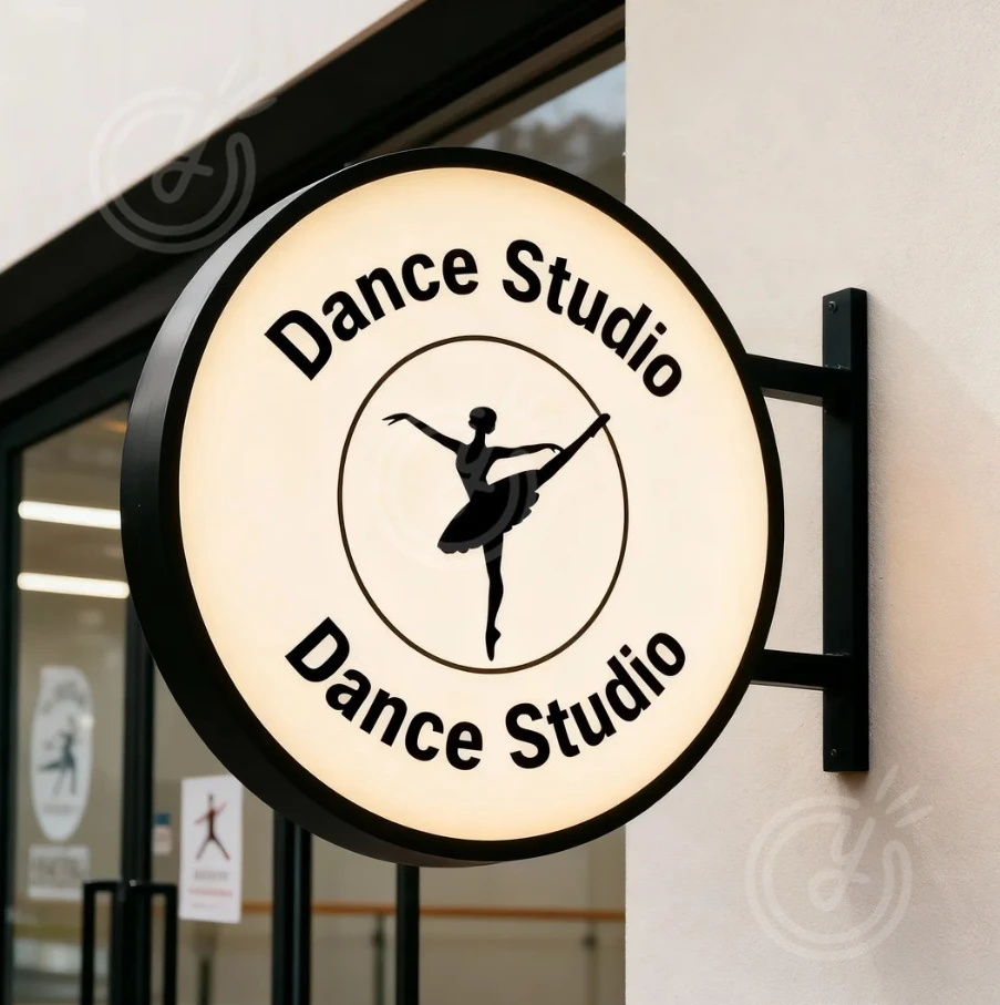 Custom Light Box Sign Advertising Outdoor LED Business Lightbox Sign - Double Sided Round Waterproof Signboard Dance Studio Logo
Custom Light Box Sign Advertising Outdoor LED Business Lightbox Sign - Double Sided Round Waterproof Signboard Dance Studio Logo