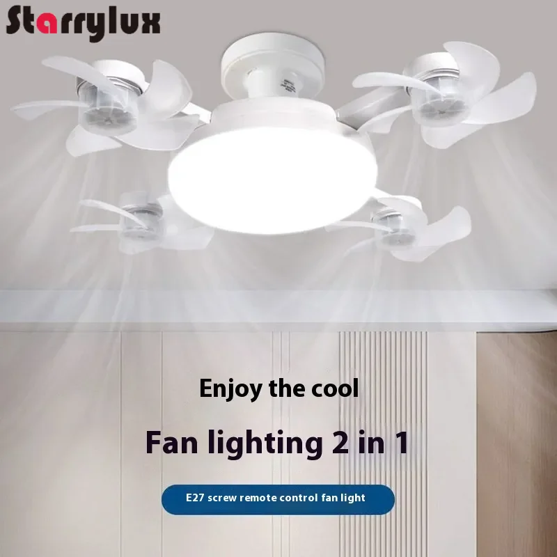 LED Smart Silent Fan Light with E27 Screw Creative 3/4/5 Head Remote-Controlled 3-Speed Adjustable for Home Living Room Bedroom
LED Smart Silent Fan Light with E27 Screw Creative 3/4/5 Head Remote-Controlled 3-Speed Adjustable for Home Living Room Bedroom