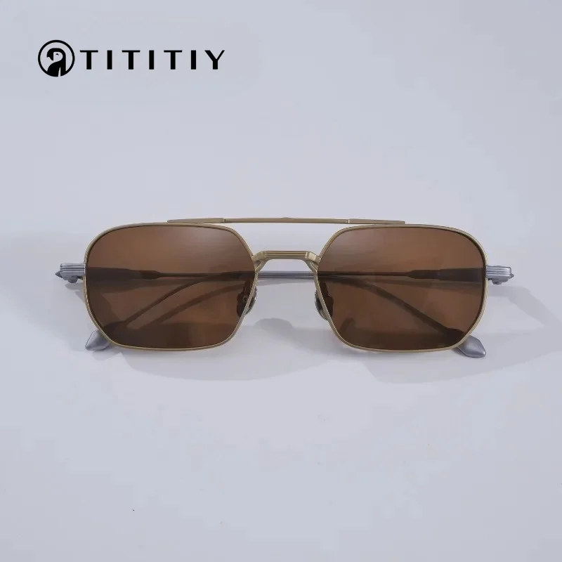 New High-end Luxury Pure Titanium Double Bridge Sunglasses Unisex Classic Pilot Square Travel Driving Polarized Sunglasses UV400
New High-end Luxury Pure Titanium Double Bridge Sunglasses Unisex Classic Pilot Square Travel Driving Polarized Sunglasses UV400