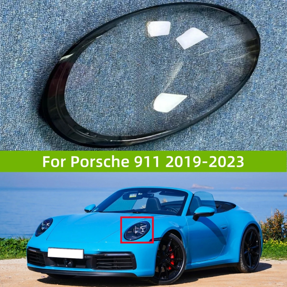 For Porsche 911 992 2019-2023 Car Decorations Accessories Front Lamp Cover Replace The Original Lens
For Porsche 911 992 2019-2023 Car Decorations Accessories Front Lamp Cover Replace The Original Lens