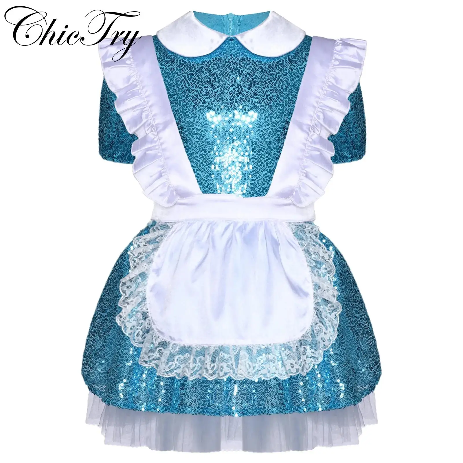 Kids Girls Wonderland Princess Cosplay Costume Halloween Maid Servant Roleplay Dress Puffy Skirt Lace Ruffled Half Apron Sets
Kids Girls Wonderland Princess Cosplay Costume Halloween Maid Servant Roleplay Dress Puffy Skirt Lace Ruffled Half Apron Sets