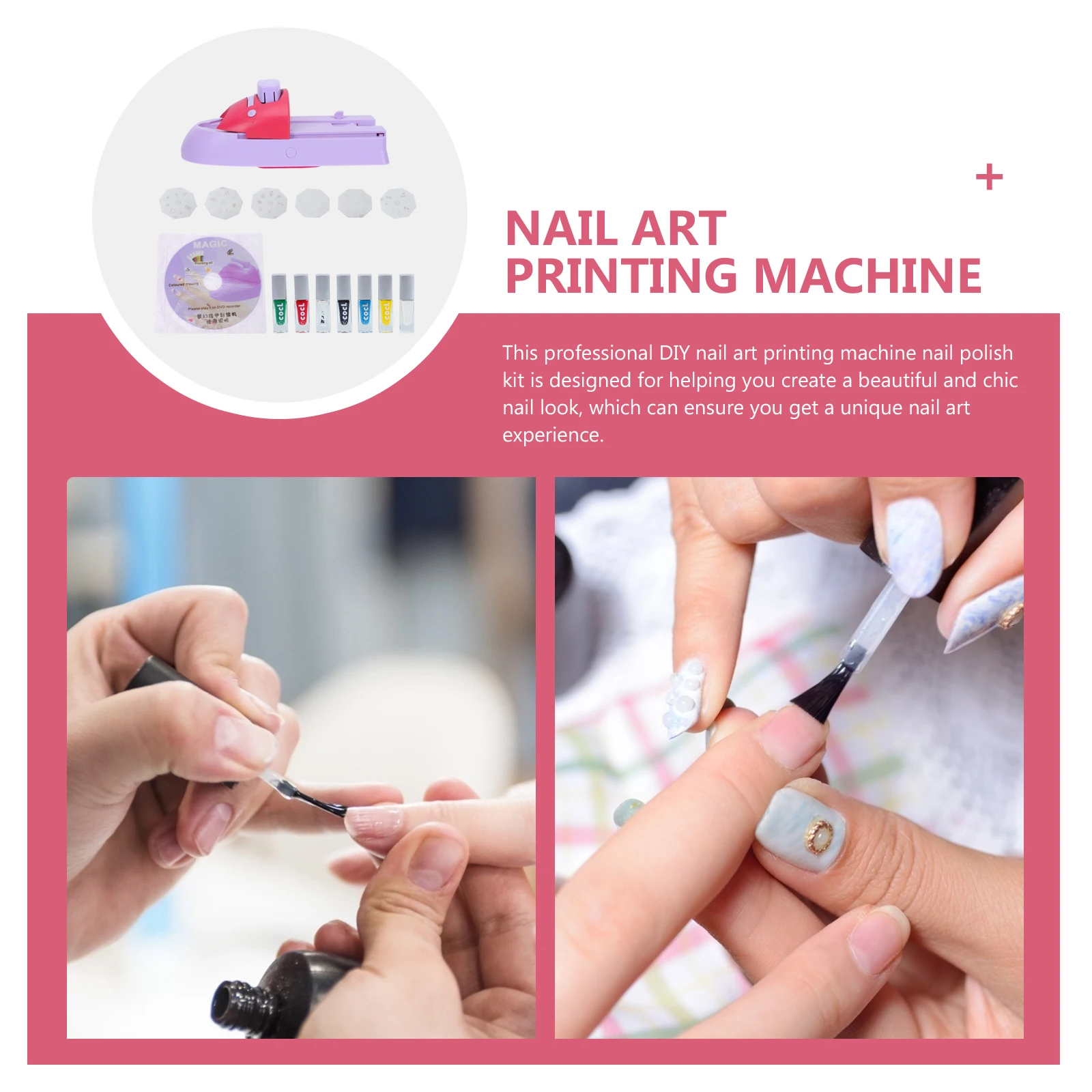 Gel Stamping Printing Machine Reusable Durable Manicure Tool Diy Art Design Stamper Device Kit Pattern Printer Nail Art Tool Kit
Gel Stamping Printing Machine Reusable Durable Manicure Tool Diy Art Design Stamper Device Kit Pattern Printer Nail Art Tool Kit