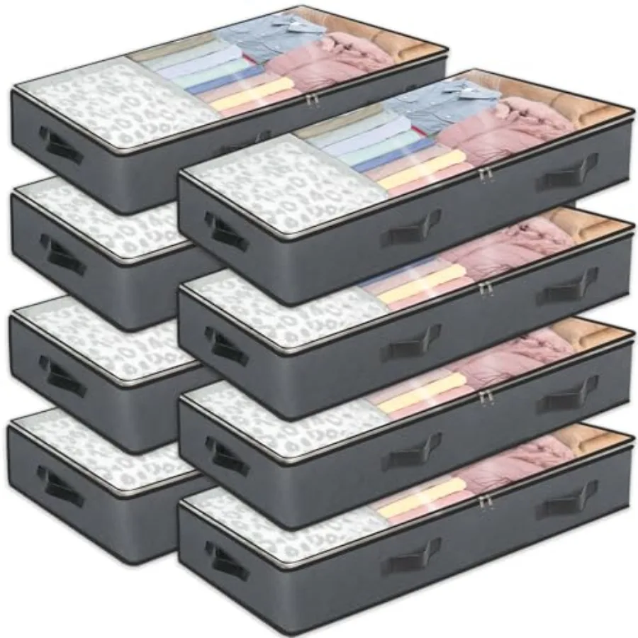 8 Pack Under Bed Storage Containers 90L Collapsible Closet Organizers and Storage Bins Underbed Storage Bags for Wrapping Paper
8 Pack Under Bed Storage Containers 90L Collapsible Closet Organizers and Storage Bins Underbed Storage Bags for Wrapping Paper