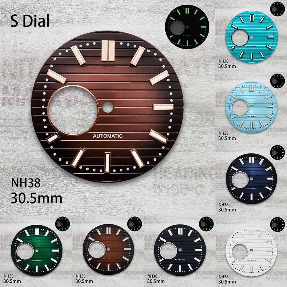 30.5mm S Logo Hollow-Out Dial Fit NH38 Movement Green Luminous Stripe High Quality Dial Watch Modification Accessories
30.5mm S Logo Hollow-Out Dial Fit NH38 Movement Green Luminous Stripe High Quality Dial Watch Modification Accessories