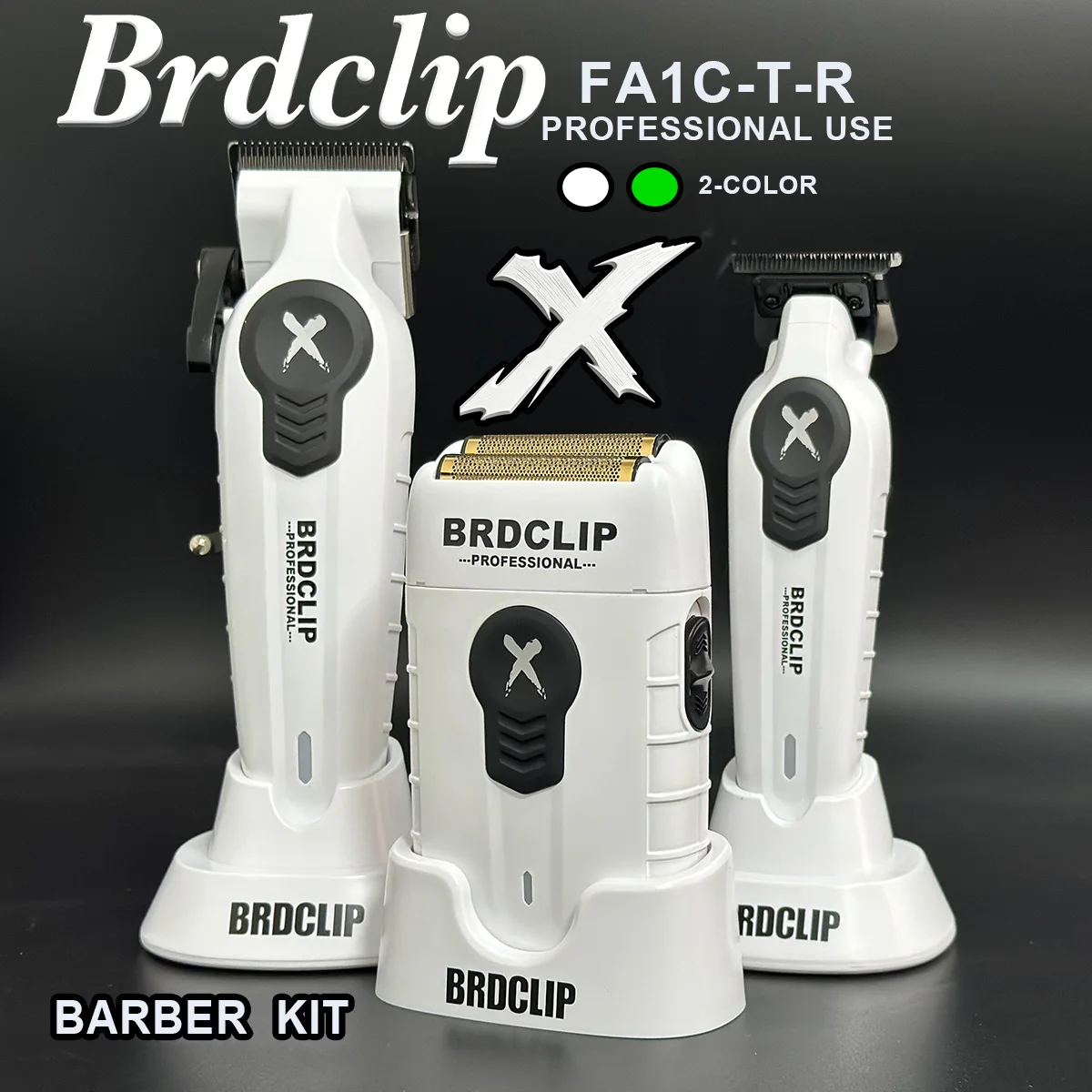 BRDCLIP Professional Hair Clipper Barber Kit BRD X High Speed Motor DLC Blades Trimmer Shaver with Base Charger
BRDCLIP Professional Hair Clipper Barber Kit BRD X High Speed Motor DLC Blades Trimmer Shaver with Base Charger