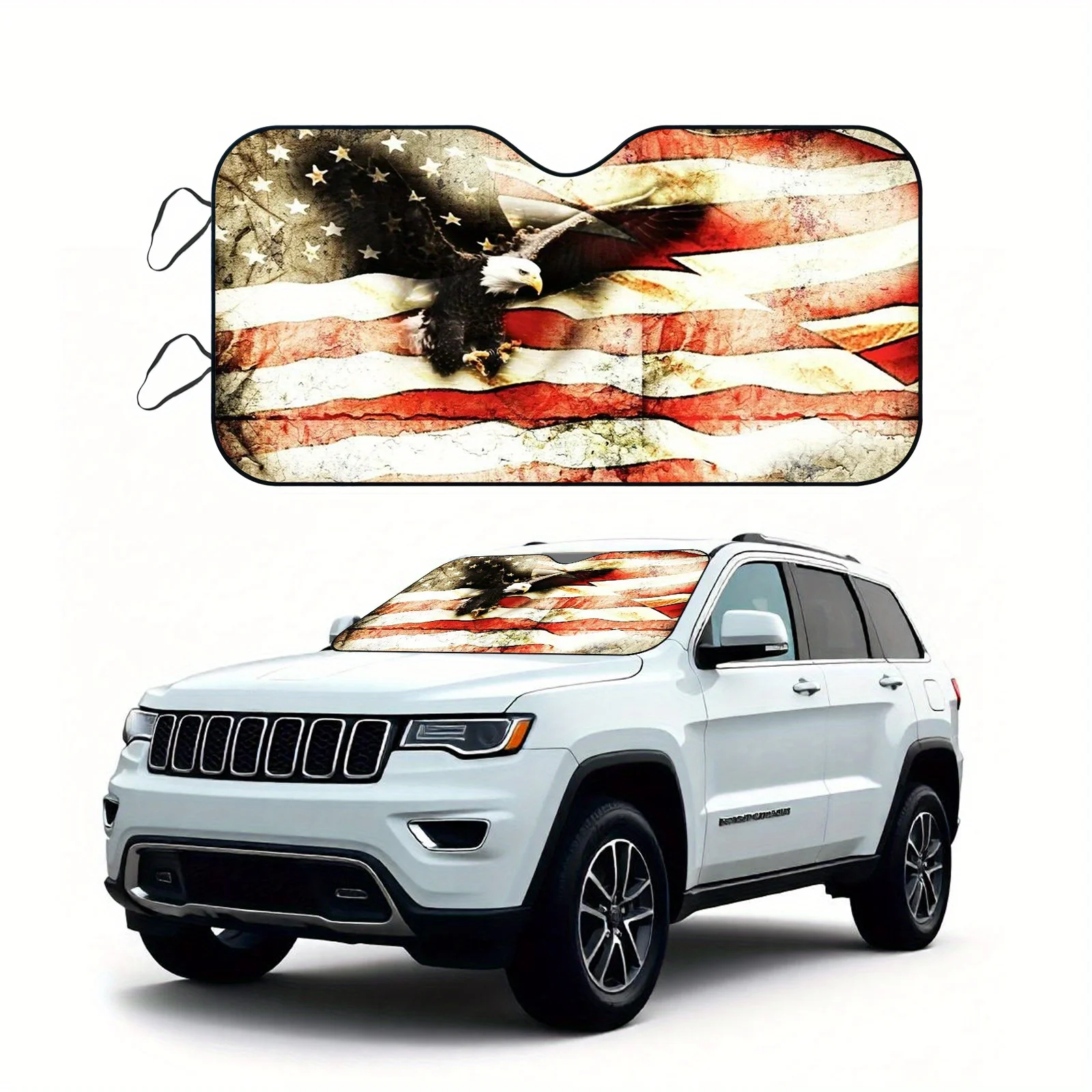 Защита от солнца, 1 шт., дизайн орла и флага, портативный и складной, простой в установке на всех транспортных средств, прочная солнцезащитная ткань, костюм
Защита от солнца, 1 шт., дизайн орла и флага, портативный и складной, простой в установке на всех транспортных средств, прочная солнцезащитная ткань, костюм