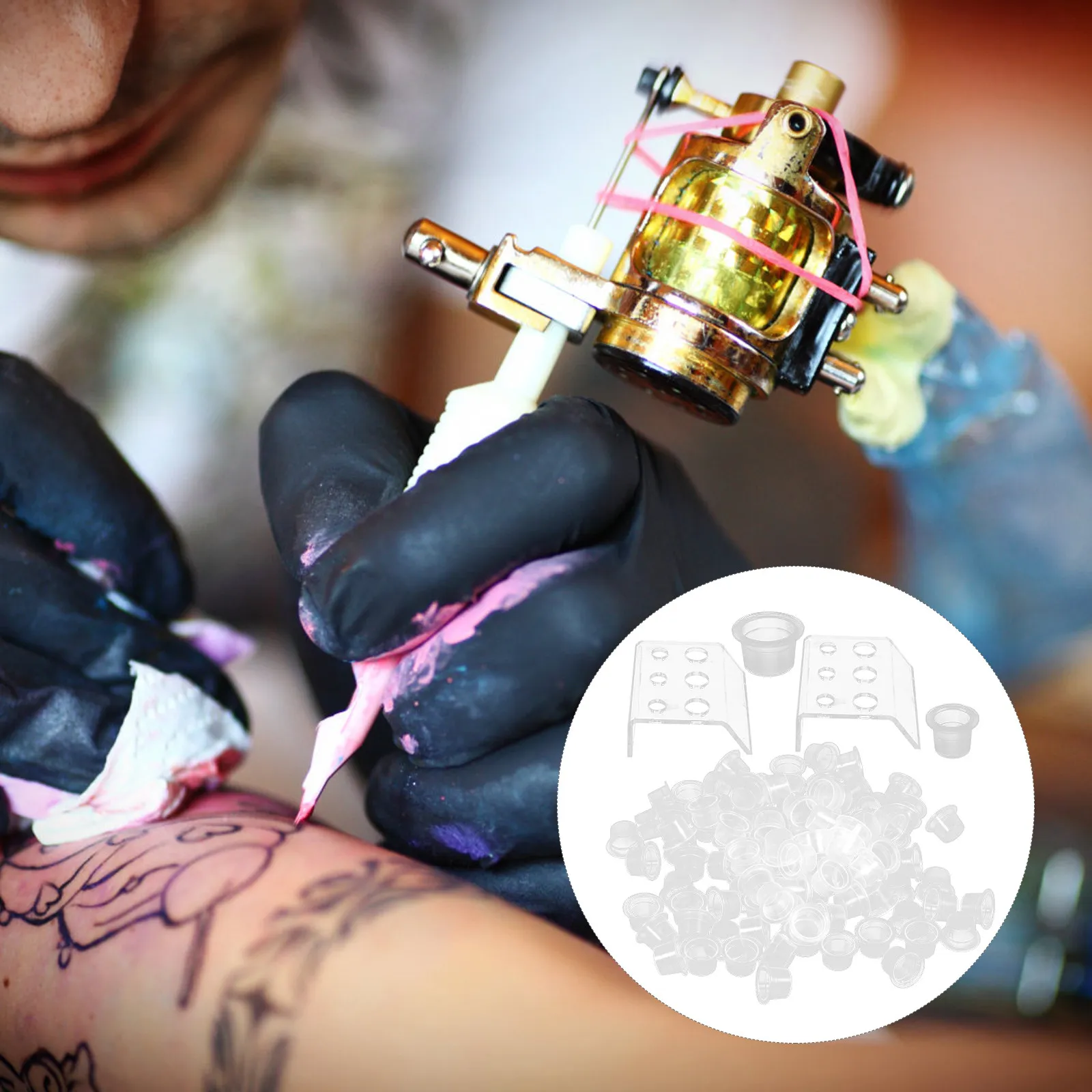 1Set Premium Silicone Tattoo Pigment Cups Portable Ink Holders with Non Slip Base for Parlors Studios and Home Use Easy Clean
1Set Premium Silicone Tattoo Pigment Cups Portable Ink Holders with Non Slip Base for Parlors Studios and Home Use Easy Clean