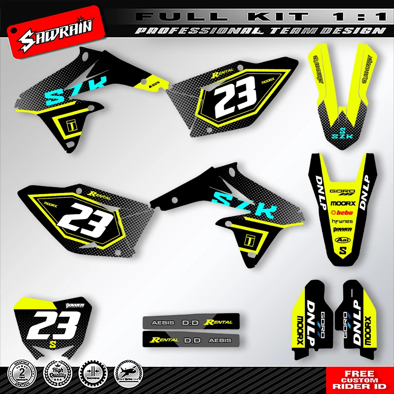Sawrain Motorcycle Sticker Custom Team Graphics Decals Kit For SUZUKI RMZ450 2008 2009 2010 2011 2012 2013 2014 2015-2017 002
Sawrain Motorcycle Sticker Custom Team Graphics Decals Kit For SUZUKI RMZ450 2008 2009 2010 2011 2012 2013 2014 2015-2017 002