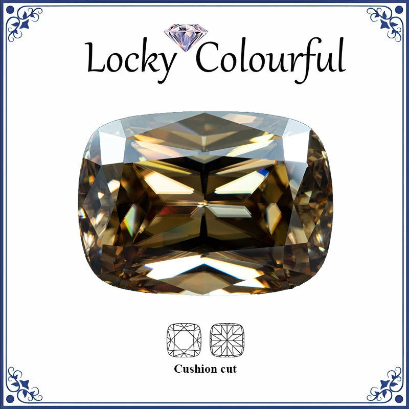 Moissanite Natural Coffee Color Rectangle Cushion Shape VVS1 Charms Beads for DIY Jewelry Making Materials with GRA Certificate
Moissanite Natural Coffee Color Rectangle Cushion Shape VVS1 Charms Beads for DIY Jewelry Making Materials with GRA Certificate