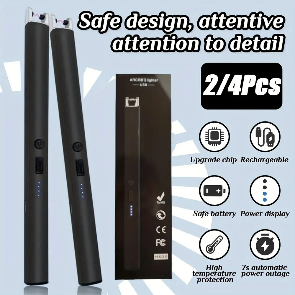 1- 6 Pack Arc Lighter Windproof Pulse Flameless Plasma Ignition USB Rechargeable Lighter Suitable for Candle Kitchen Outdoor BBQ
1- 6 Pack Arc Lighter Windproof Pulse Flameless Plasma Ignition USB Rechargeable Lighter Suitable for Candle Kitchen Outdoor BBQ
