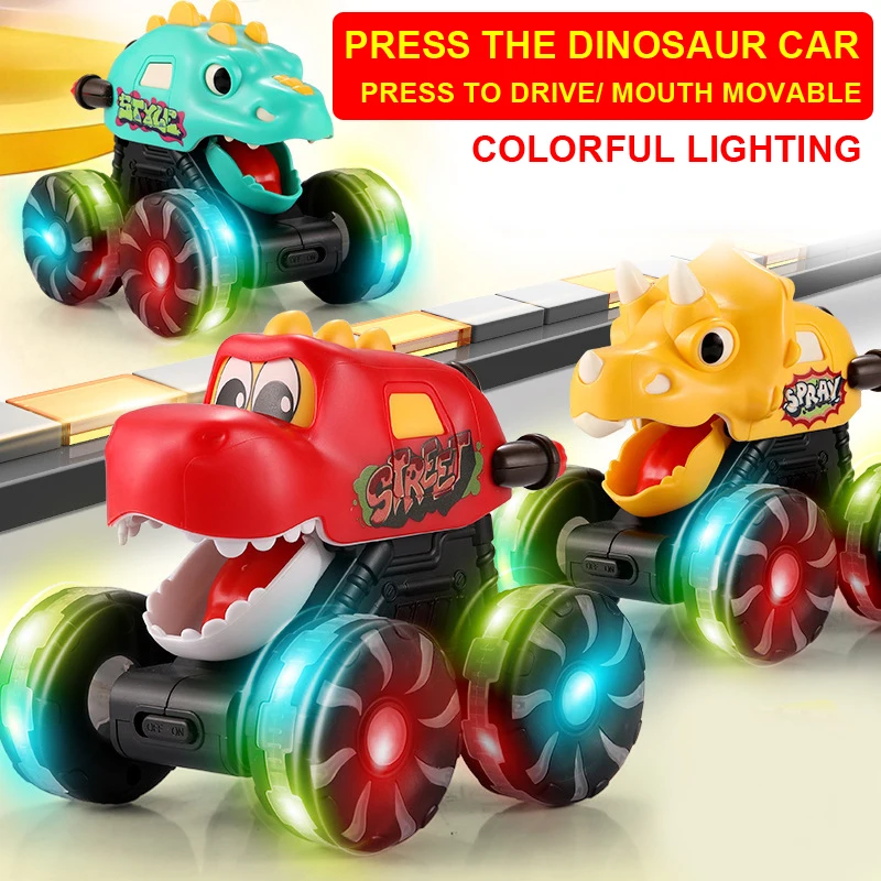 Press The Light Inertia Sliding Mouth Movable Dinosaur Car,Triceratops/Tyrannosaurus Rex/Stegosaur Bigfoot Car Children's Toy
Press The Light Inertia Sliding Mouth Movable Dinosaur Car,Triceratops/Tyrannosaurus Rex/Stegosaur Bigfoot Car Children's Toy