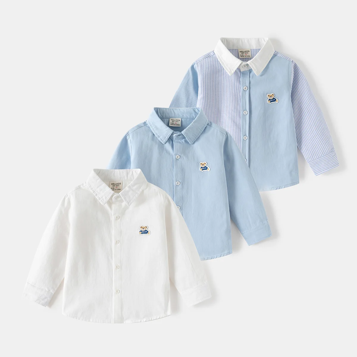 Wholesale of long-sleeved shirts for boys in 2025, new style baby striped embroidered shirts, Korean loose shirts
Wholesale of long-sleeved shirts for boys in 2025, new style baby striped embroidered shirts, Korean loose shirts