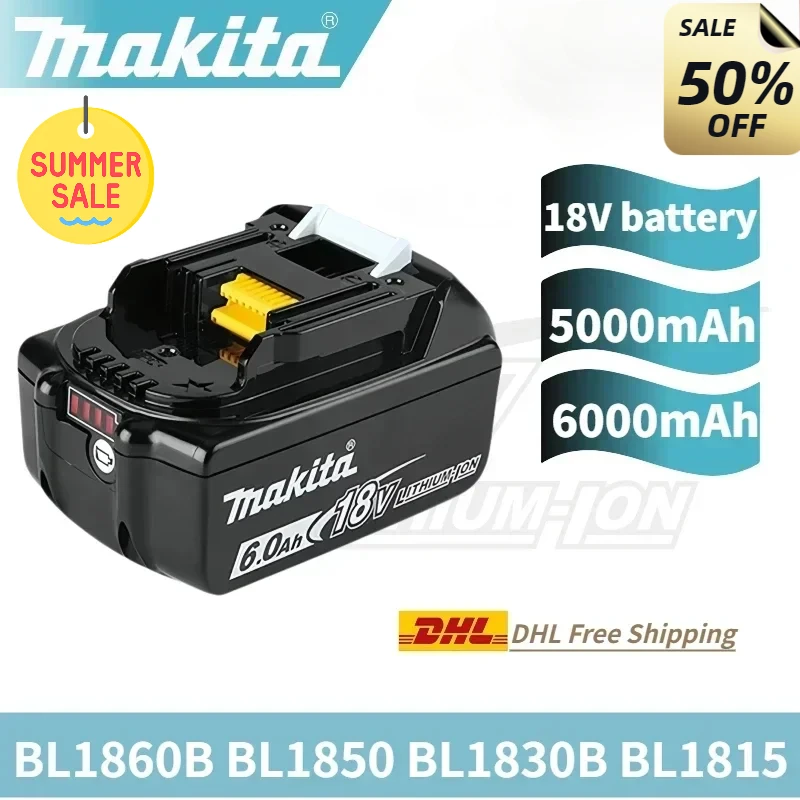 Original Makita 18V 6000mAh tools Battery, for 18v drill Replacement Batteries LXT BL1830B BL1850B BL1860B BL1815 BL1830 BL1840
Original Makita 18V 6000mAh tools Battery, for 18v drill Replacement Batteries LXT BL1830B BL1850B BL1860B BL1815 BL1830 BL1840