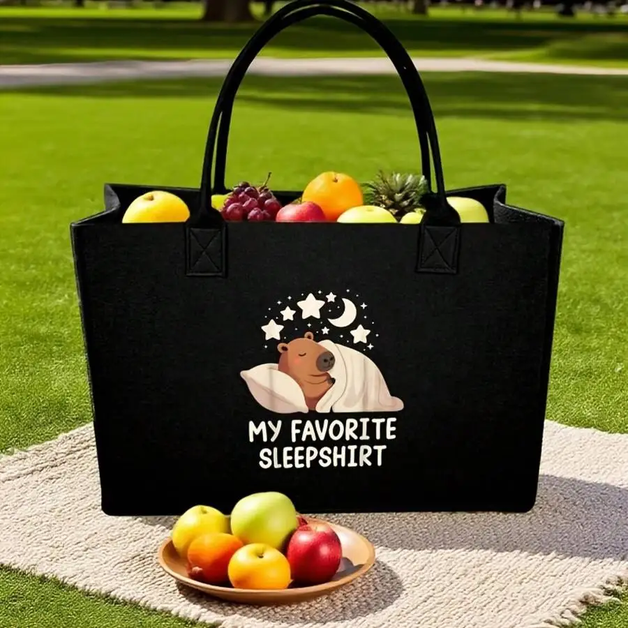Cute Capybara Print Felt Tote Bag For Women Versatile Everyday Carryall
Cute Capybara Print Felt Tote Bag For Women Versatile Everyday Carryall