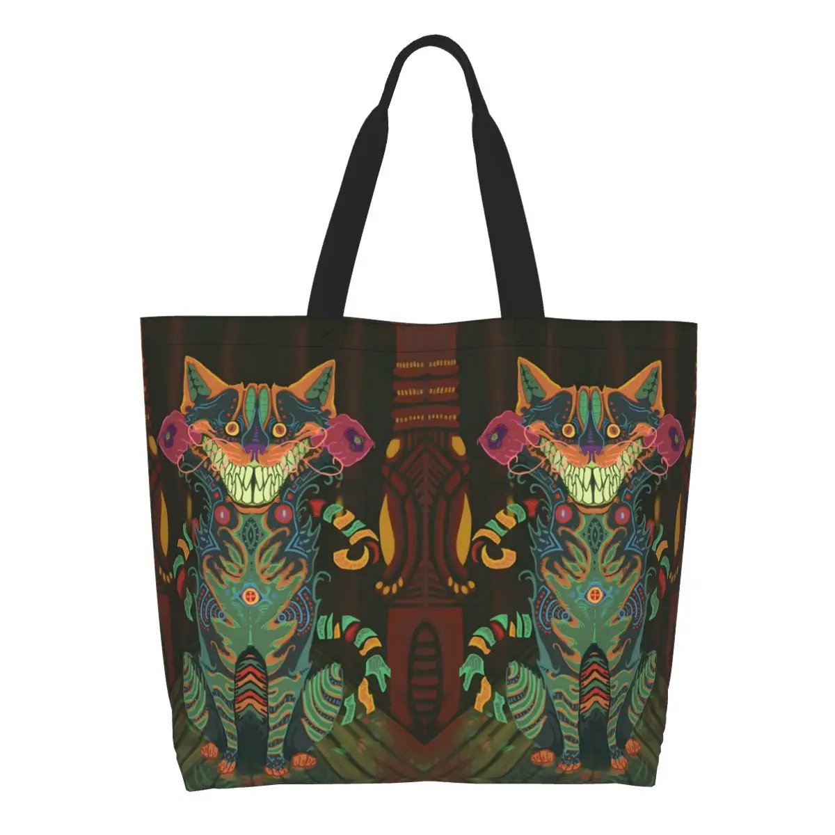 Custom Cheshire Cat Grocery Shopping Bag Cute Printed Canvas Shopper Shoulder Tote Bag Big Capacity Durable Smiling Cat Handbag
Custom Cheshire Cat Grocery Shopping Bag Cute Printed Canvas Shopper Shoulder Tote Bag Big Capacity Durable Smiling Cat Handbag