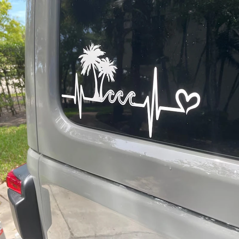 Heartbeat Palm Tree Car Stickers Beach Wave for Camper Van Motorhome SUV Car Styling Decoration Exterior Accessories Vinyl Decal
Heartbeat Palm Tree Car Stickers Beach Wave for Camper Van Motorhome SUV Car Styling Decoration Exterior Accessories Vinyl Decal