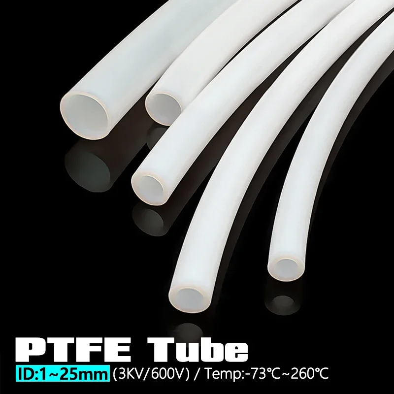 50cm/1m Heat Resistant PTFE Teflonto Tubing Low Friction White Insulated Pipe ID1mm-19mm High Temp Tube for 3D Printer Accessory
50cm/1m Heat Resistant PTFE Teflonto Tubing Low Friction White Insulated Pipe ID1mm-19mm High Temp Tube for 3D Printer Accessory