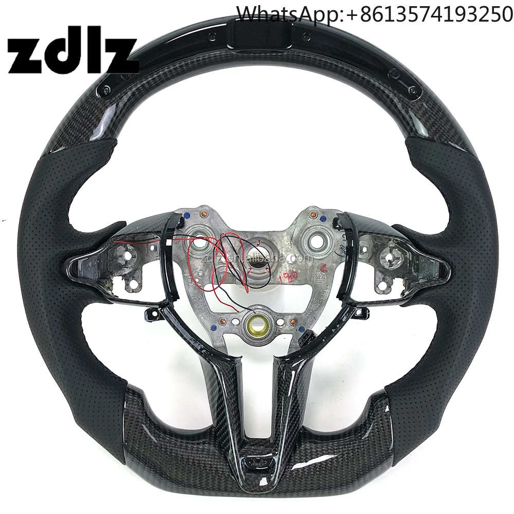 For Customized LED Display Screen Black Perforated Leather Carbon Fiber Steering Wheel for Hyundai Elantra N I30N I20N
For Customized LED Display Screen Black Perforated Leather Carbon Fiber Steering Wheel for Hyundai Elantra N I30N I20N