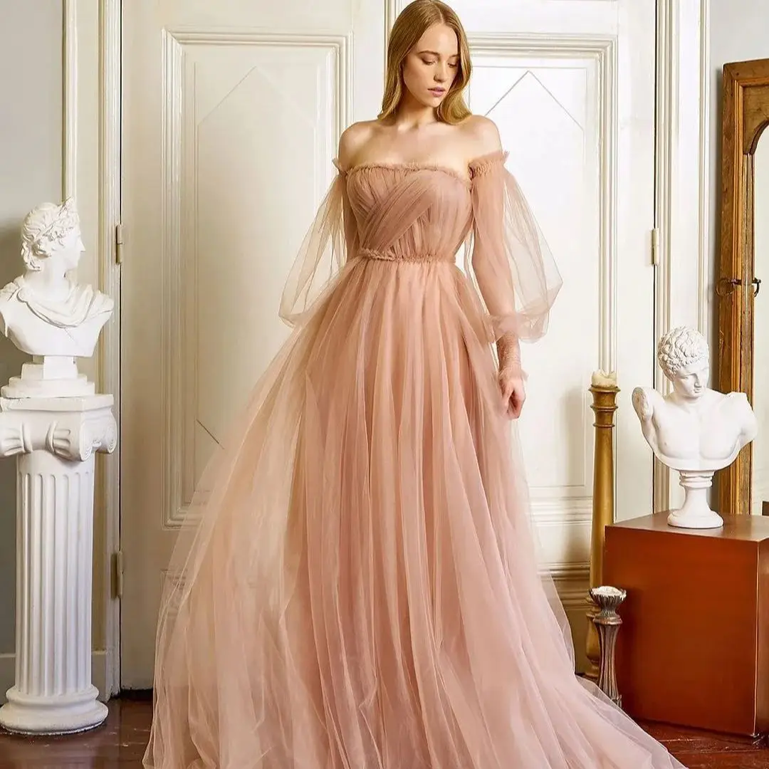 FORMALS Elegant High Quality Sweetheart Pink Women Dress Off-the-shoulder Tulle Floor Length A-Line Princess Dress Custom Made
FORMALS Elegant High Quality Sweetheart Pink Women Dress Off-the-shoulder Tulle Floor Length A-Line Princess Dress Custom Made