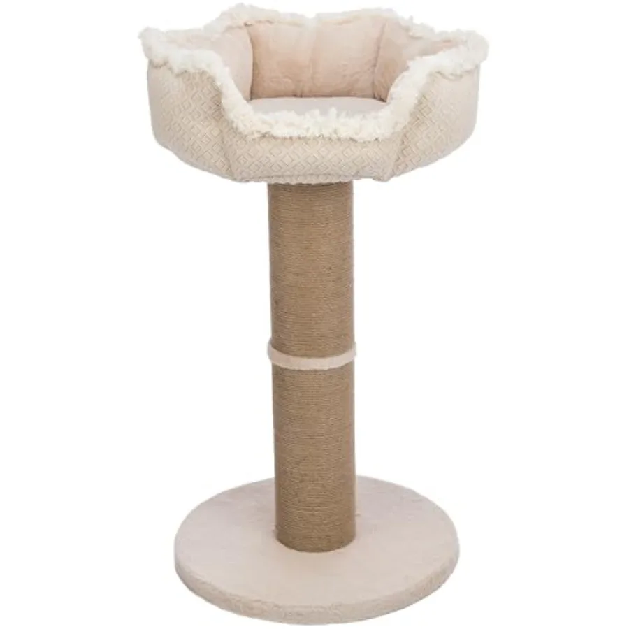 Boho indoor cat tree for living room jute and plush fabric beige and brown 38.2-in tall with thick scratching post and removabl
Boho indoor cat tree for living room jute and plush fabric beige and brown 38.2-in tall with thick scratching post and removabl