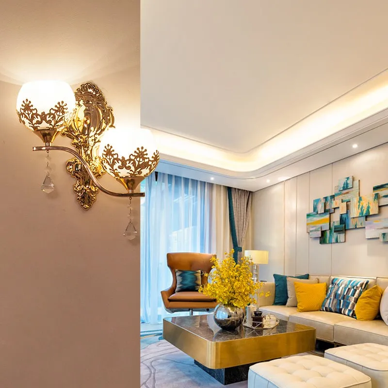 Wall Lamp Bedside Lamp Corridor European Aisle Double-Headed Led Living Room Television Background Wall Lamp Bedroom Light
Wall Lamp Bedside Lamp Corridor European Aisle Double-Headed Led Living Room Television Background Wall Lamp Bedroom Light