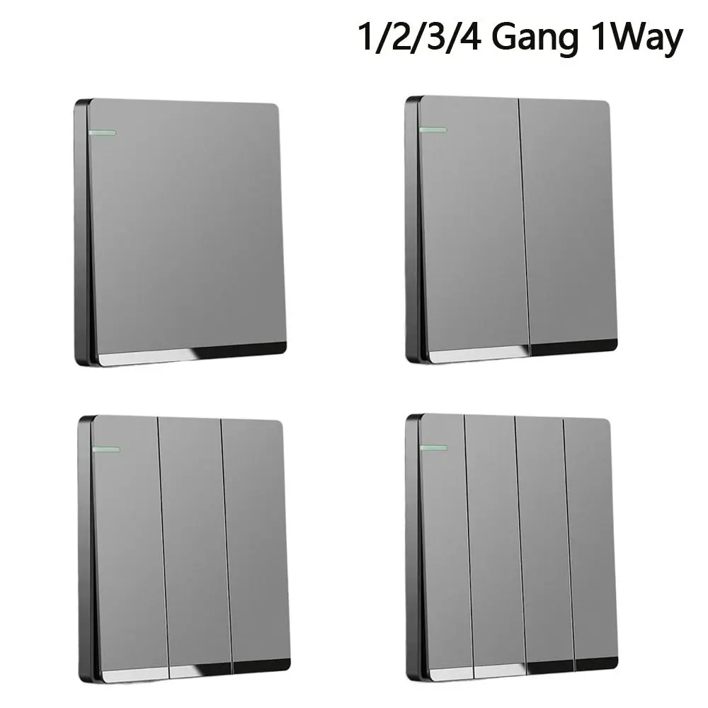 Высококачественные серые настенные выключатели, аксессуары для дома, прочная панель настенного выключателя света, 1-позиционная кнопка, бытовые кнопки включения/выключения
Высококачественные серые настенные выключатели, аксессуары для дома, прочная панель настенного выключателя света, 1-позиционная кнопка, бытовые кнопки включения/выключения