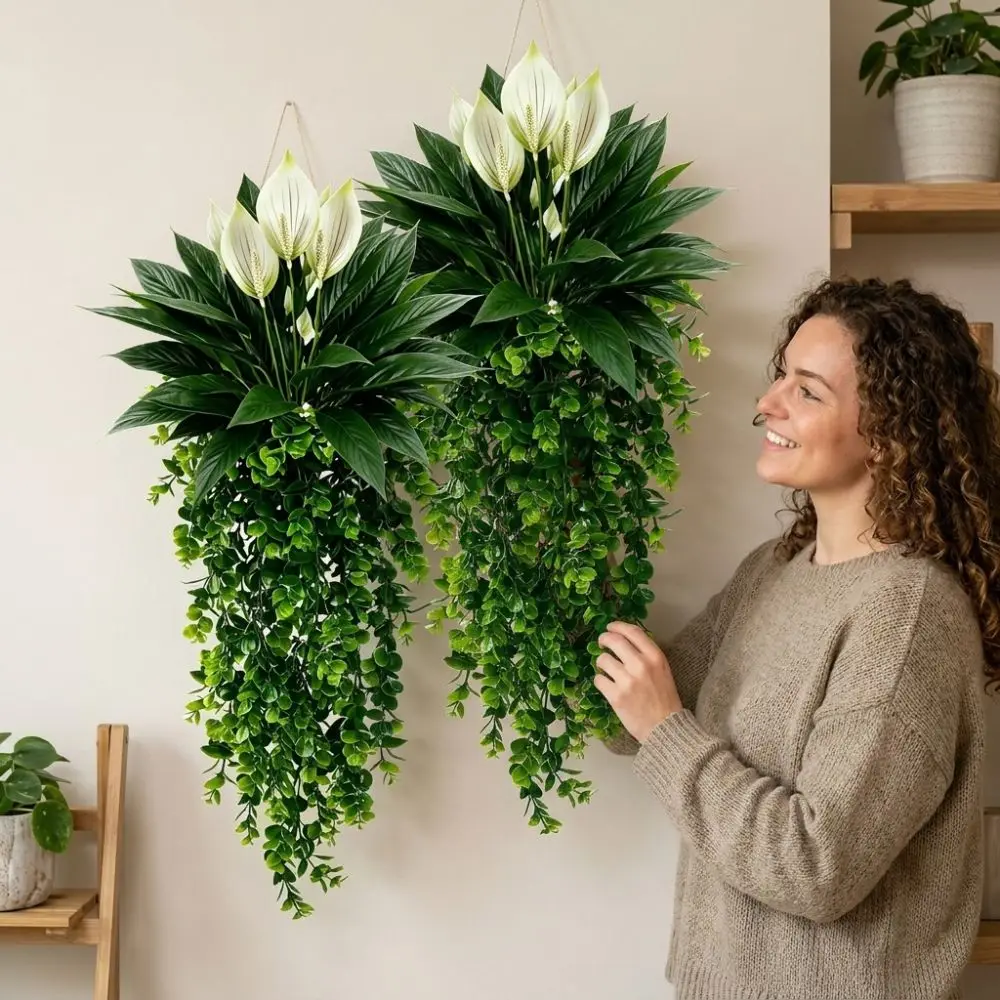 Realistic Artificial Eucalyptus Hanging Plant Anti-fade Simulated Eucalyptus Wall Vine Set UV Resistant Real Touch
Realistic Artificial Eucalyptus Hanging Plant Anti-fade Simulated Eucalyptus Wall Vine Set UV Resistant Real Touch