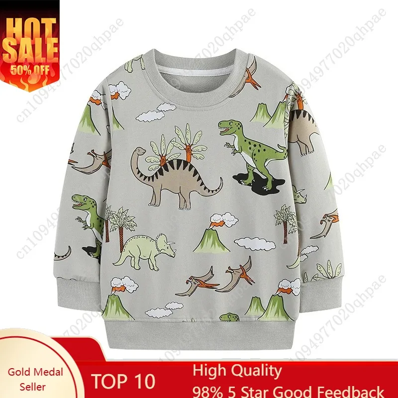 2-7T New Design Cotton Boys Sweatshirts Dinosaurs Fashion Children's Sport Shirts Long Sleeve Kids Autumn Spring Clothes
2-7T New Design Cotton Boys Sweatshirts Dinosaurs Fashion Children's Sport Shirts Long Sleeve Kids Autumn Spring Clothes