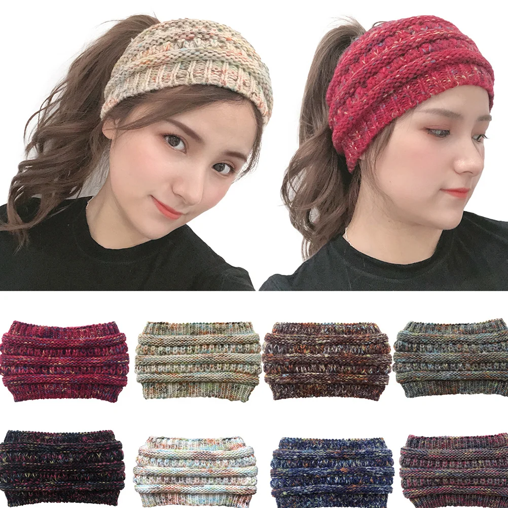 Woolen Yarn Colorful Knitted Ponytail Hat Thicken Beanie for Outdoor Camping Hiking Sports Fashion Warm Headband
Woolen Yarn Colorful Knitted Ponytail Hat Thicken Beanie for Outdoor Camping Hiking Sports Fashion Warm Headband