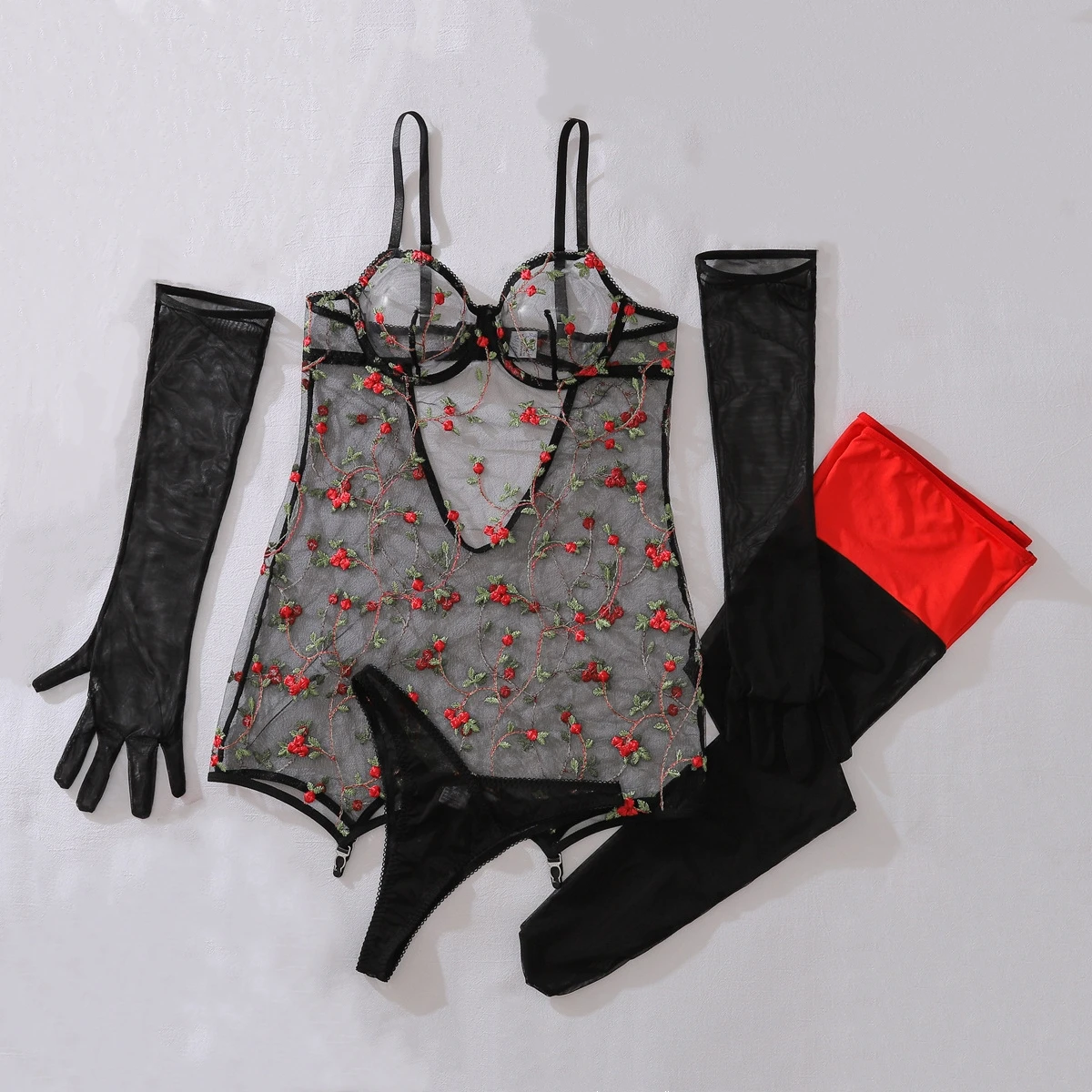 Heavy Craftsmanship Flower Mesh Embroideried Lingerie Set Women's Sexy Backless Gathering Underwear Female Perspective Split Set
Heavy Craftsmanship Flower Mesh Embroideried Lingerie Set Women's Sexy Backless Gathering Underwear Female Perspective Split Set