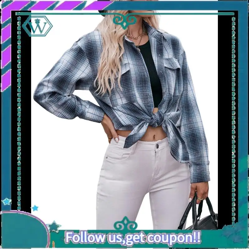 A09P Women's Flannel Plaid Button-Down Shirt Oversized Long Sleeve Short Sleeve Jacket Top
A09P Women's Flannel Plaid Button-Down Shirt Oversized Long Sleeve Short Sleeve Jacket Top
