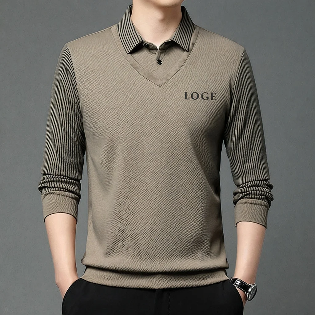 Spring Autumn Long Sleeve Casual Shirt Men's Dad Style Fake Two-Piece New Business Leisure Mid-aged Men's Collar Base Shirt
Spring Autumn Long Sleeve Casual Shirt Men's Dad Style Fake Two-Piece New Business Leisure Mid-aged Men's Collar Base Shirt
