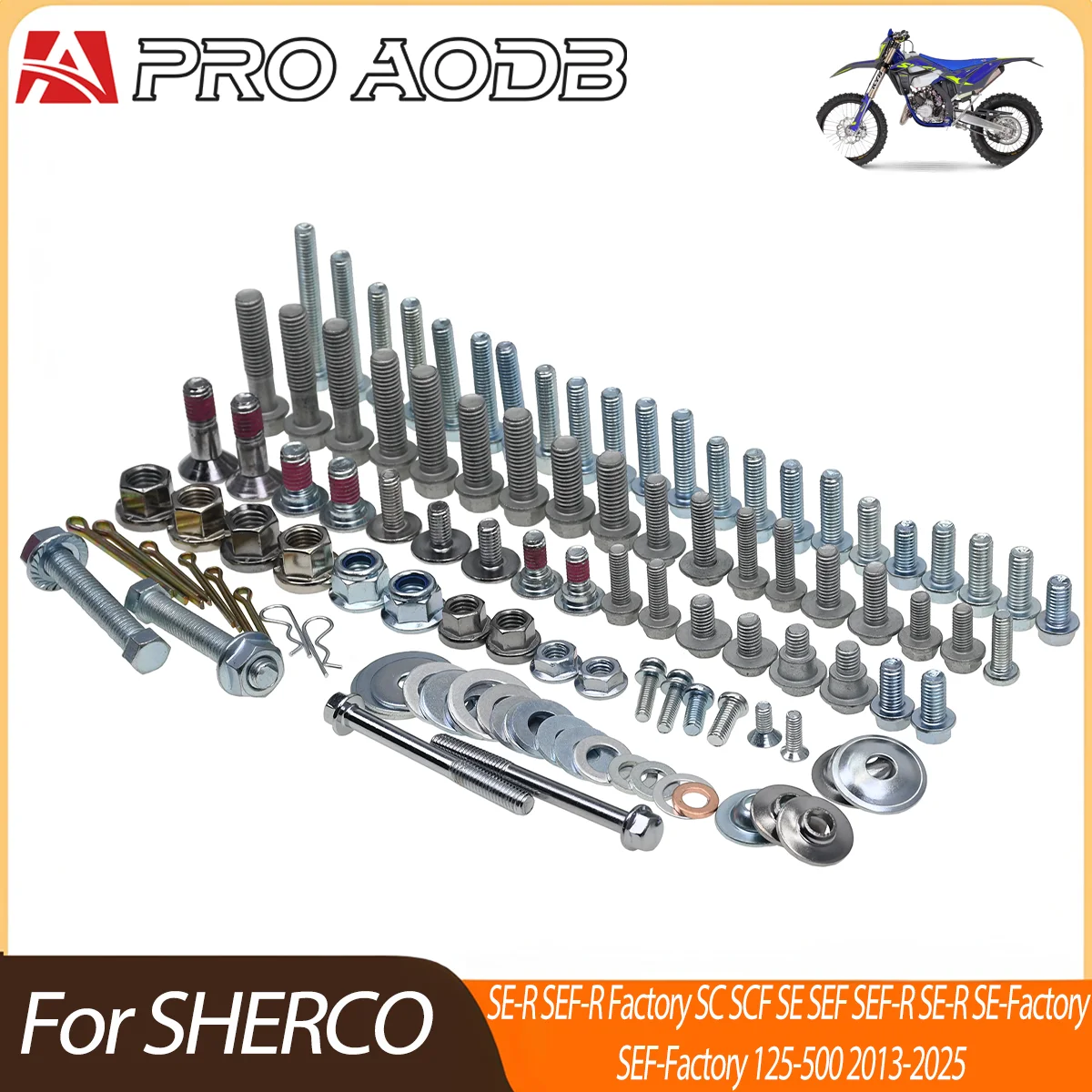 For Sherco SE SEF SE-R SEF-R SC SCF 125-500 Series Motocross Full Vehicle Screw Repair Bolt Kit Offroad Fastener Hardware Set
For Sherco SE SEF SE-R SEF-R SC SCF 125-500 Series Motocross Full Vehicle Screw Repair Bolt Kit Offroad Fastener Hardware Set 
