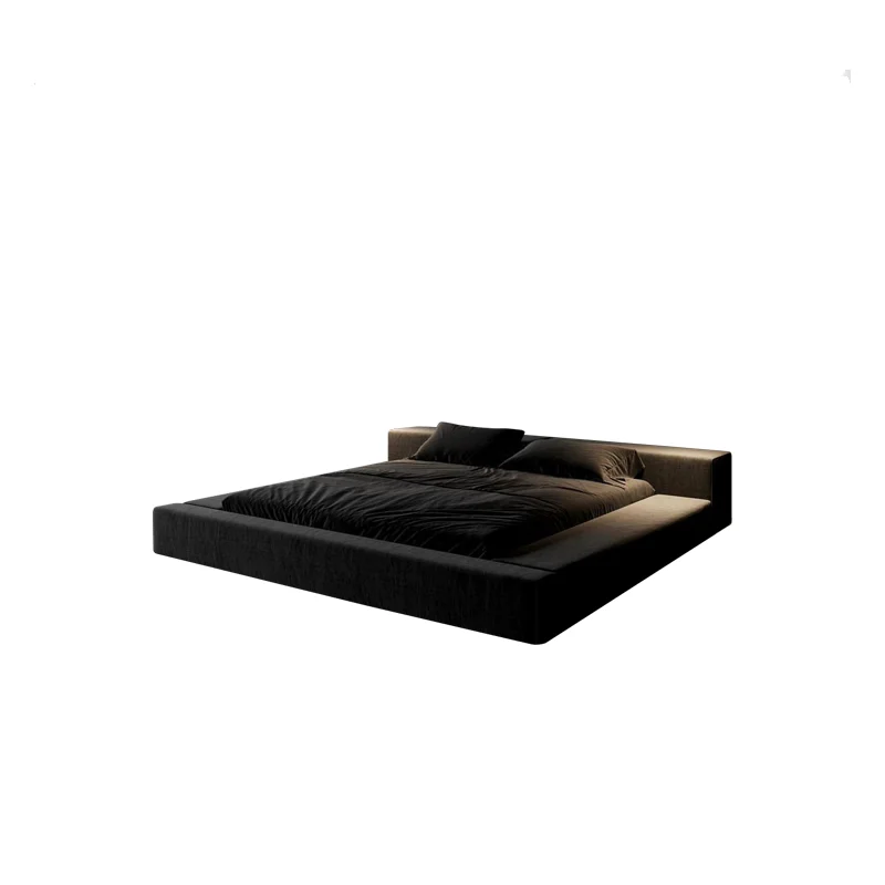 Italian minimalist black cotton and linen art bed modern minimalist master bedroom designer tatami floor bed double bed
Italian minimalist black cotton and linen art bed modern minimalist master bedroom designer tatami floor bed double bed