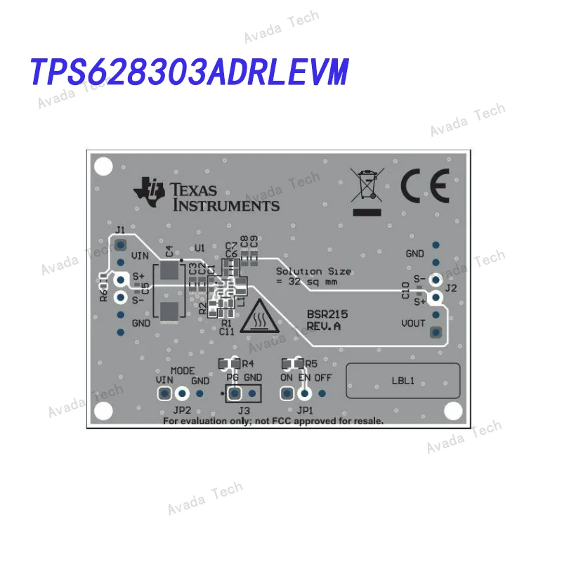 TPS628303ADRLEVM TPS628303A 3-A step-down converter in 1.6-mm x 2.1-mm SOT583 package evaluation module
TPS628303ADRLEVM TPS628303A 3-A step-down converter in 1.6-mm x 2.1-mm SOT583 package evaluation module
