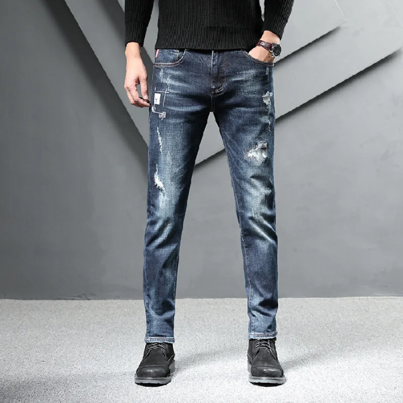 83High-quality tide scrape casual trousers heavy industry cat whiskers male Slim small feet elastic versatile retro blue fashion
83High-quality tide scrape casual trousers heavy industry cat whiskers male Slim small feet elastic versatile retro blue fashion