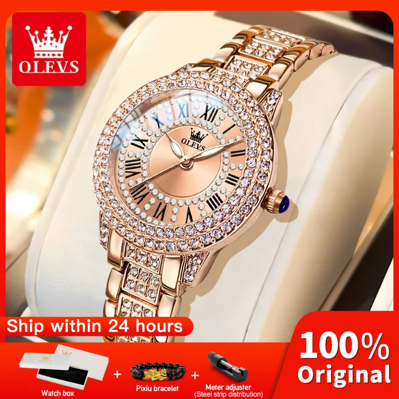 OLEVS 9943 Womens Watch Original Fashion Quartz Watch Roman Inlaid Zircon Dial Reloj Waterproof Luminous Ladies Watch Box
OLEVS 9943 Womens Watch Original Fashion Quartz Watch Roman Inlaid Zircon Dial Reloj Waterproof Luminous Ladies Watch Box