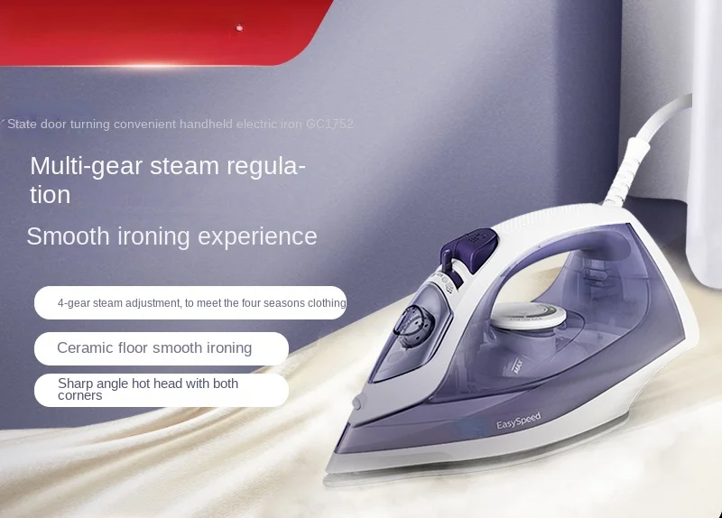 Household hand-held steam electric iron GC1752 small ironing clothes ironing machine
Household hand-held steam electric iron GC1752 small ironing clothes ironing machine