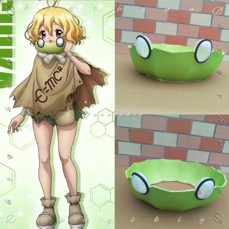 Anime Stone Suika Cosplay Mask Helmet EVA Material Prop Adjustable Velcro Strap Watermelon Shaped Helmet Frog Eye Goggle Design
Anime Stone Suika Cosplay Mask Helmet EVA Material Prop Adjustable Velcro Strap Watermelon Shaped Helmet Frog Eye Goggle Design