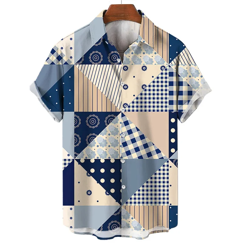 Colorful 3d Print Plaid Shirt Men Lapel Button Short Sleeve Blouse Tops Casual Streetwear Harajuku Summer Oversized Shirts
Colorful 3d Print Plaid Shirt Men Lapel Button Short Sleeve Blouse Tops Casual Streetwear Harajuku Summer Oversized Shirts