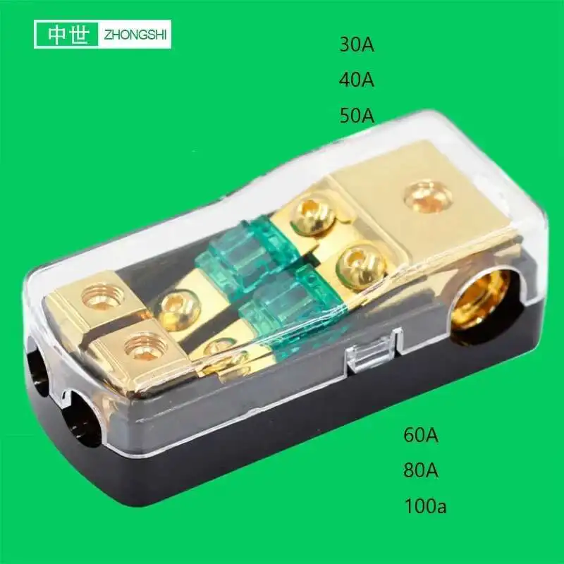 2AFS10 12V 60A 30A 40A 50A 80A 100A 2 Way Car Audio Modification Safety Seat Fuse Holder Distribution Block
2AFS10 12V 60A 30A 40A 50A 80A 100A 2 Way Car Audio Modification Safety Seat Fuse Holder Distribution Block