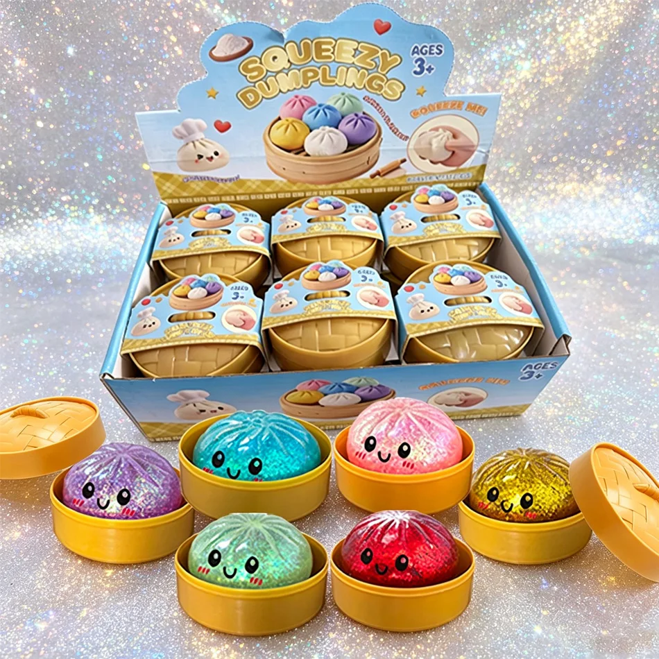 Glitter Dumpling Squishy with Box Dumplings Sensory Steamer Soft TPR Dough Ball for Decompression Fidget Toy Stress Relief Gift
Glitter Dumpling Squishy with Box Dumplings Sensory Steamer Soft TPR Dough Ball for Decompression Fidget Toy Stress Relief Gift