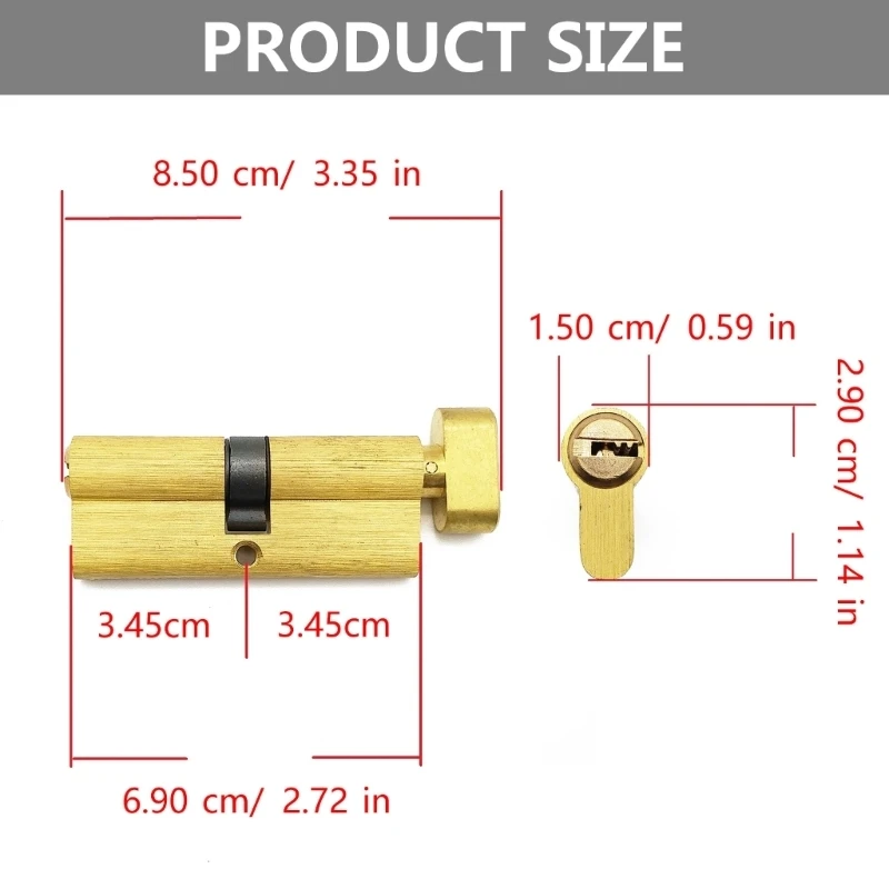 Metal Door Lock Cylinder Replacement Anti-theft Security Interior Lock for w/3 K
Metal Door Lock Cylinder Replacement Anti-theft Security Interior Lock for w/3 K
