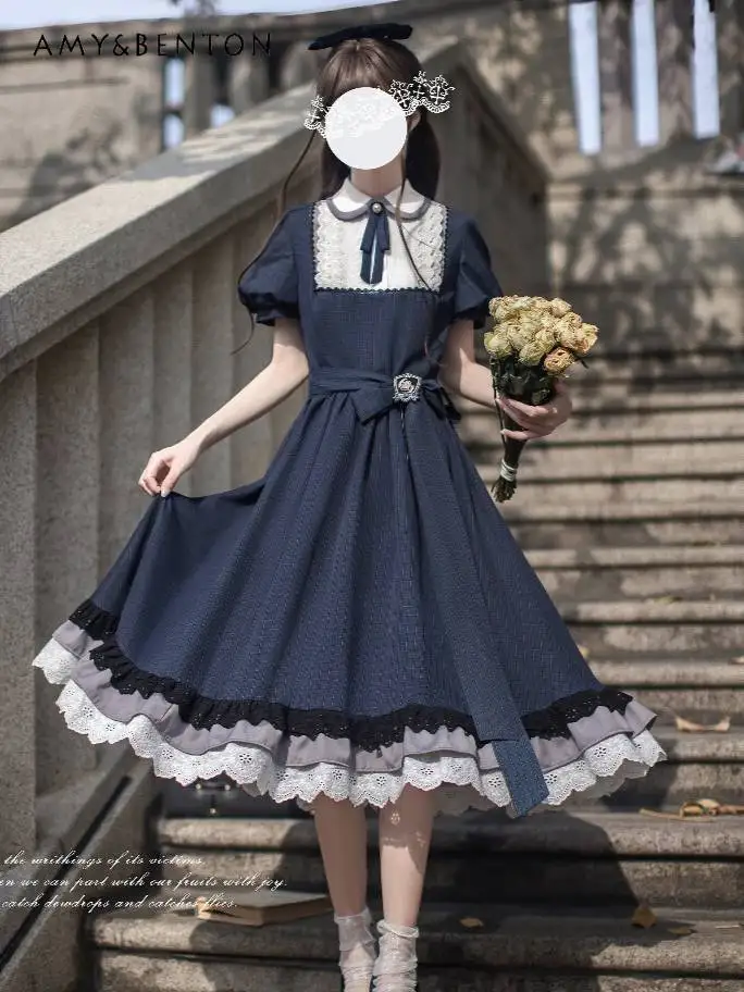 Original Elegant Retro Princess Dress Sweet Doll Collar Bubble Sleeve Slim Mid-length Dresses High Waist A-line Dress for Women
Original Elegant Retro Princess Dress Sweet Doll Collar Bubble Sleeve Slim Mid-length Dresses High Waist A-line Dress for Women