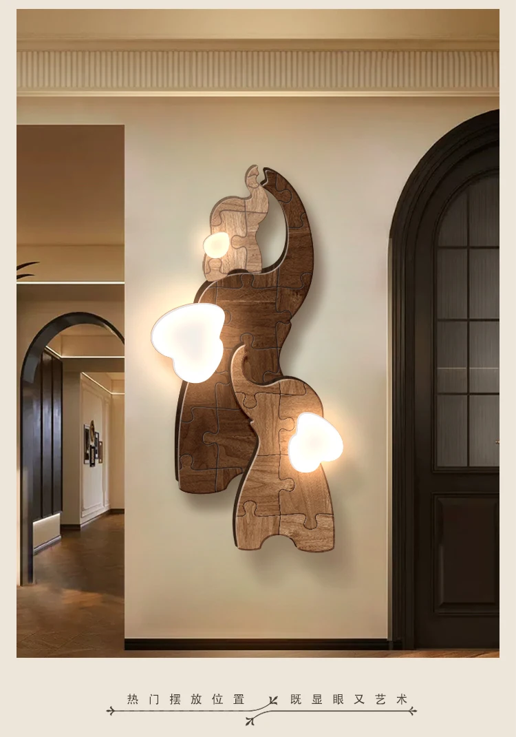 Elephant living room light painting wall lamp, light luxury TV background wall grille hanging piece, entrance led light luminous
Elephant living room light painting wall lamp, light luxury TV background wall grille hanging piece, entrance led light luminous