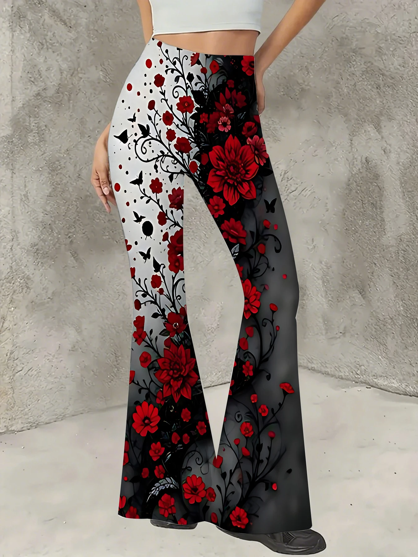 Women's All-Over Print Flared Leggings Stretchy High Waist Bell Bottom Pants
Women's All-Over Print Flared Leggings Stretchy High Waist Bell Bottom Pants