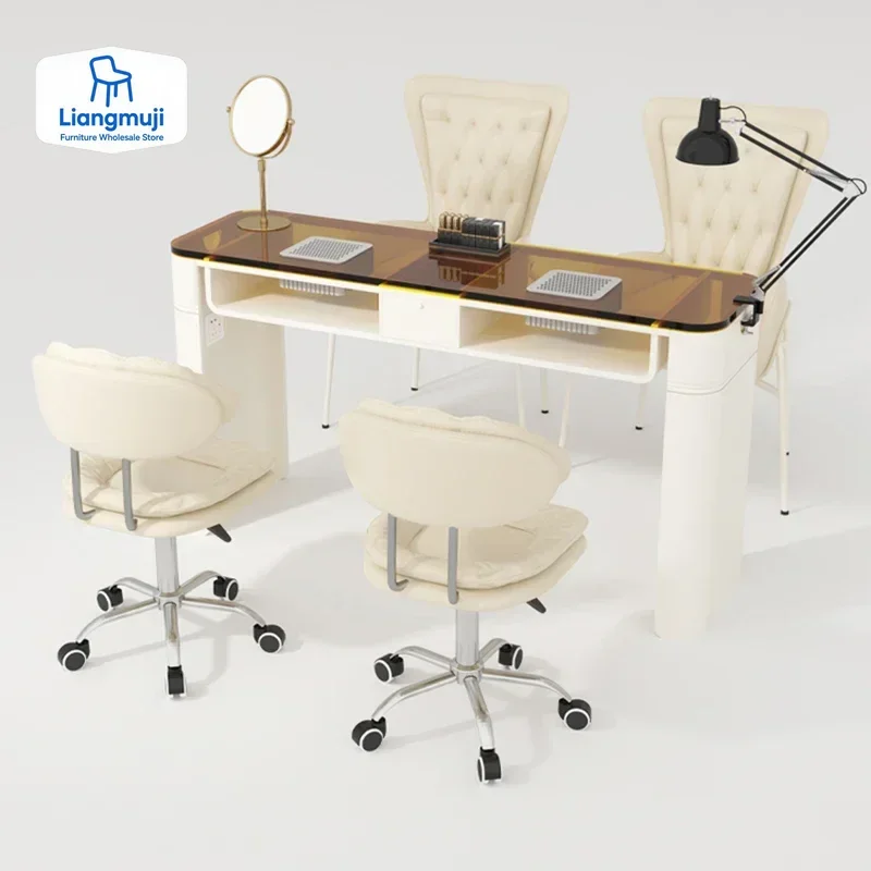 modern Nordic glass Salon Reception Desk Makeup Nail Tables Professional Furniture Gel Nails nail tech supplies manicure tables
modern Nordic glass Salon Reception Desk Makeup Nail Tables Professional Furniture Gel Nails nail tech supplies manicure tables
